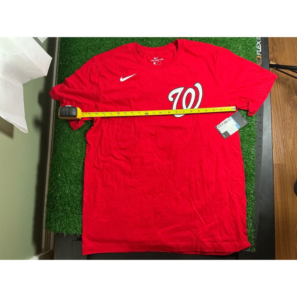 Nike Washington Nationals Patrick Corbin 46 MLB Player T-Shirt Red Mens Medium